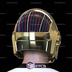 Cosplay STL Files Daft Punk Gold Guy Helmet