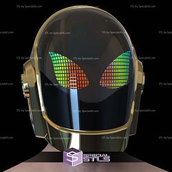 Cosplay STL Files Daft Punk Gold Guy Helmet