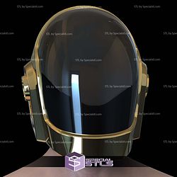 Cosplay STL Files Daft Punk Gold Guy Helmet