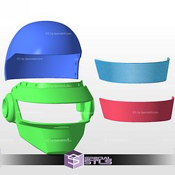 Cosplay STL Files Daft Punk Silver White Thomas Bangalter Helmet