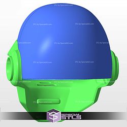 Cosplay STL Files Daft Punk Silver White Thomas Bangalter Helmet