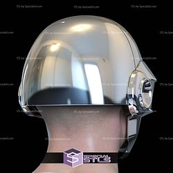 Cosplay STL Files Daft Punk Silver White Thomas Bangalter Helmet