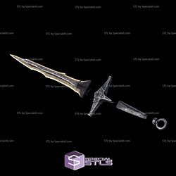 Cosplay STL Files Dragonbone Sword