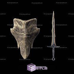 Cosplay STL Files Dragonbone Sword and Shield
