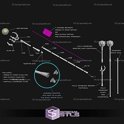 Cosplay STL Files Evil Lyns Scepter and Staff
