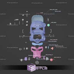 Cosplay STL Files Fallout T60 Helmet Live Action