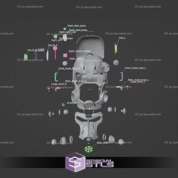 Cosplay STL Files Fallout T60 Helmet Live Action