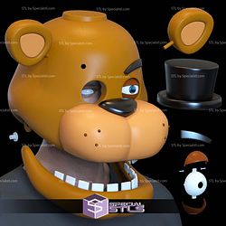 Cosplay STL Files Freddy Fazbear Helmet Five Nights at Freddy