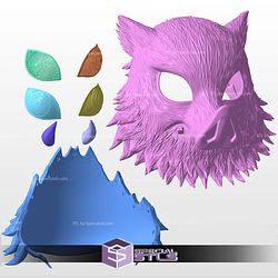Cosplay STL Files Inosuke Boar Helmet