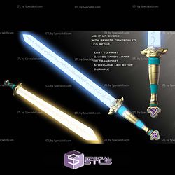 Cosplay STL Files Rumi Sword Light Up Version
