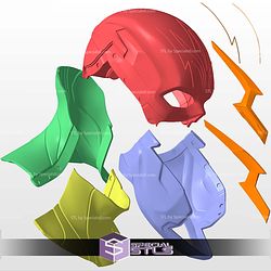 Cosplay STL Files The Flash 2023 Helmet with Neck