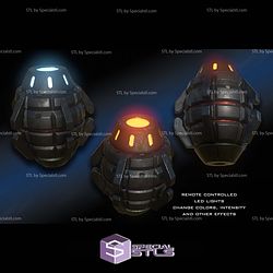 Cosplay STL Files WW2 Grav Charges Light Up