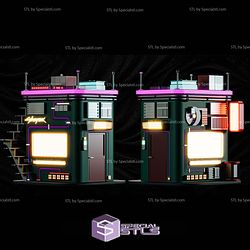Cyberpunk Booth STL Files