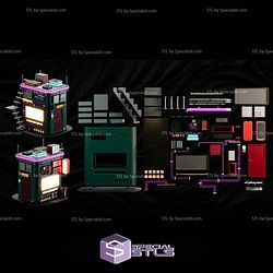 Cyberpunk Booth STL Files