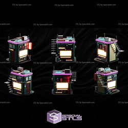 Cyberpunk Booth STL Files