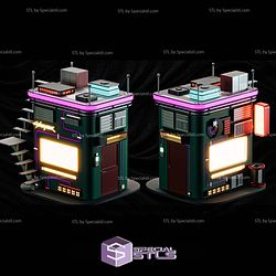 Cyberpunk Booth STL Files