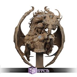 Dragon Lady Fanart Bust STL Files