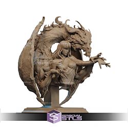 Dragon Lady Fanart Bust STL Files