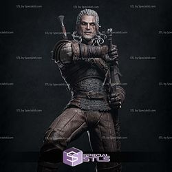 Geralt and Sword Stand Pose STL Files
