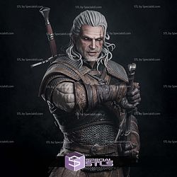 Geralt and Sword Stand Pose STL Files