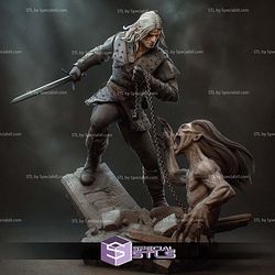 Geralt The Witcher Book Series 251mm STL Files