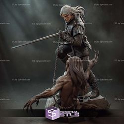 Geralt The Witcher Book Series 251mm STL Files