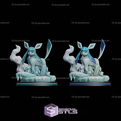 Glaceon Pokemon 160mm STL Files