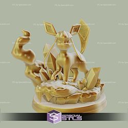 Glaceon Pokemon 160mm STL Files