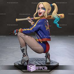 Harley Quinn Stylized Sitting STL Files