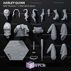 Harley Quinn Stylized Sitting STL Files