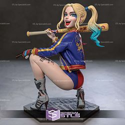 Harley Quinn Stylized Sitting STL Files