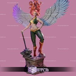 Hawkgirl on Base 1-6 STL Files