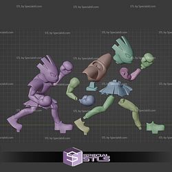 Hitmonchan vs Hitmonlee Pokemon 119mm STL Files