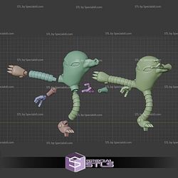 Hitmonchan vs Hitmonlee Pokemon 119mm STL Files