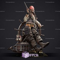 Jack Sparrow and Gun 345mm STL Files