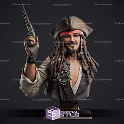 Jack Sparrow Gun Bust 154mm STL Files