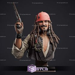 Jack Sparrow Gun Bust 154mm STL Files