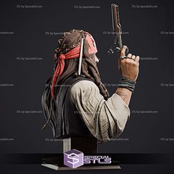 Jack Sparrow Gun Bust 154mm STL Files