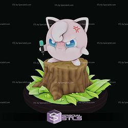 Jigglypuff Pokemon Angry STL Files