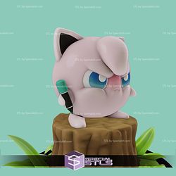 Jigglypuff Pokemon Angry STL Files