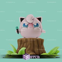 Jigglypuff Pokemon Angry STL Files