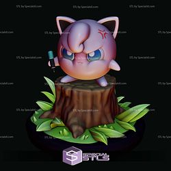 Jigglypuff Pokemon Angry STL Files