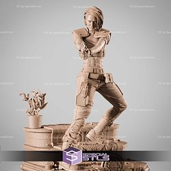 Jill Valentine Resident Evil Shoting 326mm STL Files