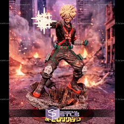 Katsuki Bakugo Battle Damage 302mm STL Files