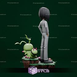 Ken Ichijouji and Wormmon Digimon STL Files