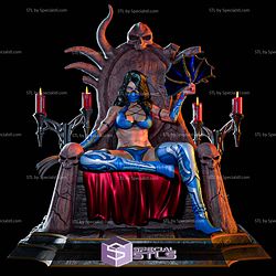 Kitana Mortal Kombat on Throne STL Files