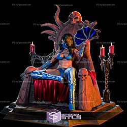 Kitana Mortal Kombat on Throne STL Files
