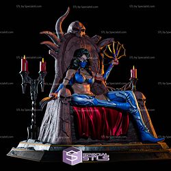 Kitana Mortal Kombat on Throne STL Files