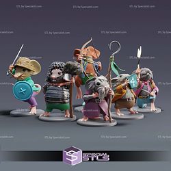 Mausritter Fellowship DnD Miniatures STL Files