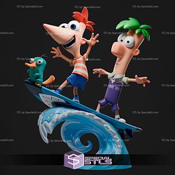 Phineas and Ferb Diorama 298mm STL Files
